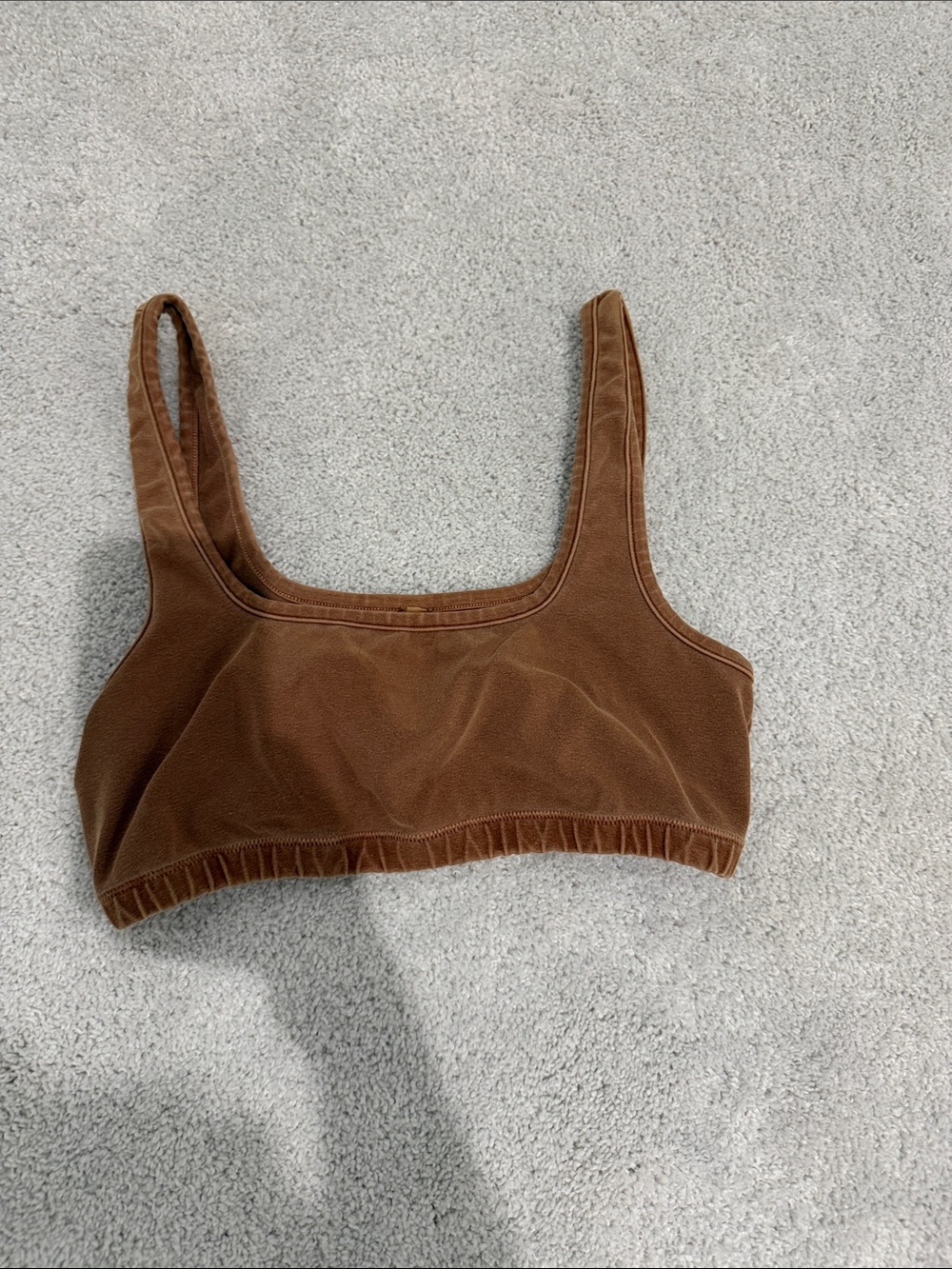 SKIMS Chocolate Brown Scoop Neck Tank Bralette